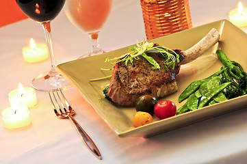 Image showing Veal dinner