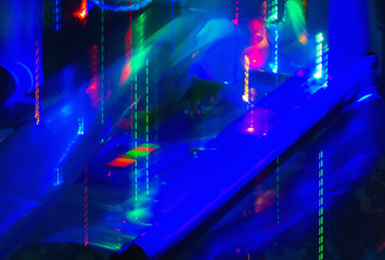 Image showing Motion Blurred Neon Lights