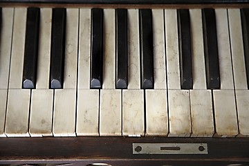 Image showing Old Piano Closeup