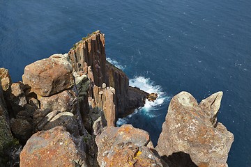 Image showing Rugged coastline cliffs