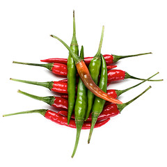 Image showing Arrangement of Chili Peppers