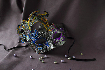 Image showing Silver carnival mask