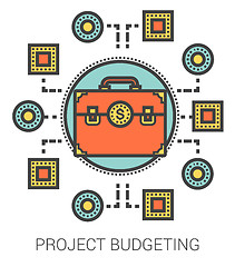 Image showing Project budgeting line infographic.
