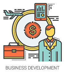 Image showing Business development line infographic.