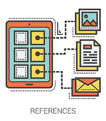 Image showing References line infographic.