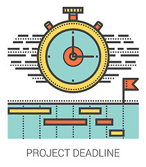Image showing Project deadline line infographic.
