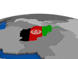 Image showing Afghanistan on 3D globe