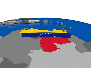 Image showing Venezuela on 3D globe