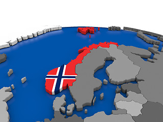 Image showing Norway on 3D globe