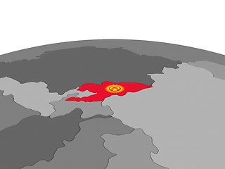 Image showing Kyrgyzstan on 3D globe