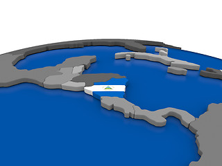 Image showing Nicaragua on 3D globe