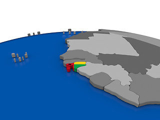 Image showing Guinea-Bissau on 3D globe