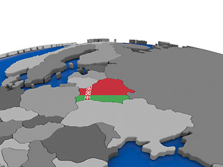 Image showing Belarus on 3D globe