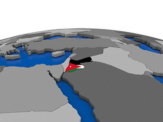 Image showing Jordan on 3D globe