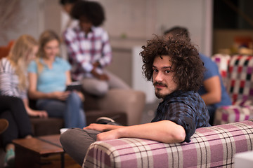 Image showing Portrait of young informal businessman