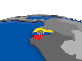 Image showing Ecuador on 3D globe