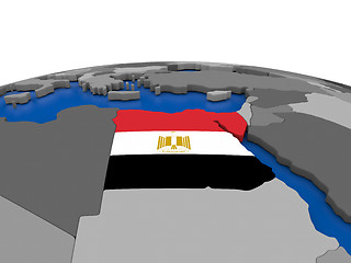 Image showing Egypt on 3D globe