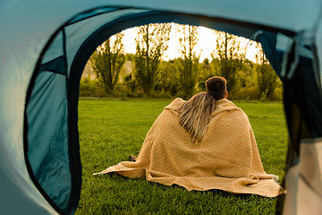 Image showing We love camping