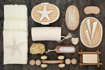 Image showing Spa Massage and Bathroom Accessories