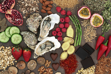 Image showing Aphrodisiac Health Food Selection