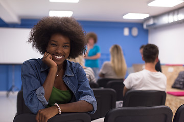 Image showing Portrait informal African American business woman