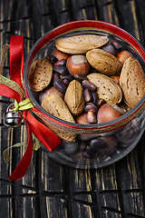 Image showing mix of hazelnuts