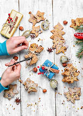 Image showing Homemade Christmas cookies