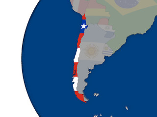Image showing Chile with national flag