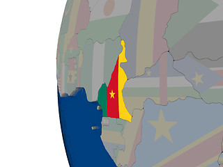 Image showing Cameroon with national flag