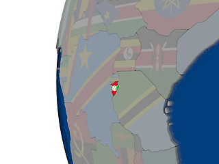 Image showing Burundi with national flag