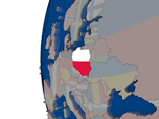 Image showing Poland with national flag