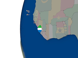 Image showing Sierra Leone with national flag