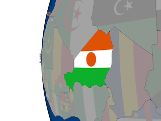 Image showing Niger with national flag
