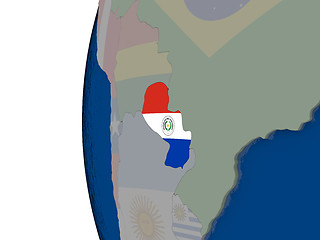 Image showing Paraguay with national flag