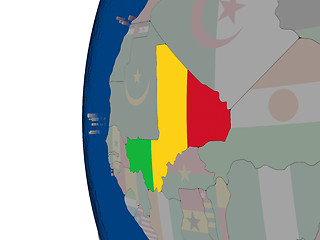 Image showing Mali with national flag