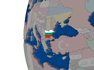 Image showing Bulgaria with national flag