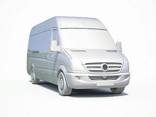 Image showing 3d White Delivery Van Icon