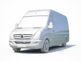 Image showing 3d White Delivery Van Icon