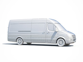 Image showing 3d White Delivery Van Icon