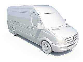 Image showing 3d White Delivery Van Icon