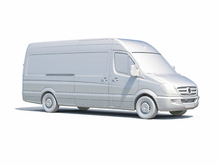 Image showing 3d White Delivery Van Icon