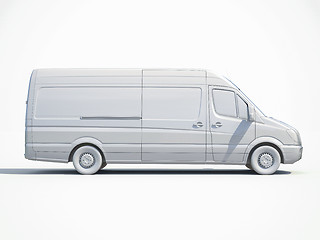 Image showing 3d White Delivery Van Icon