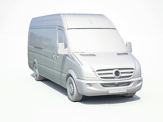 Image showing 3d White Delivery Van Icon