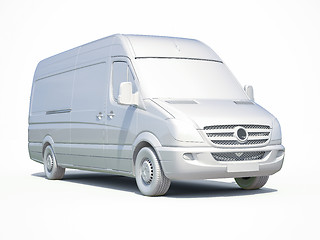 Image showing 3d White Delivery Van Icon