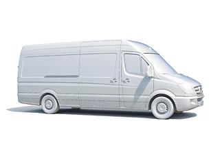 Image showing 3d White Delivery Van Icon