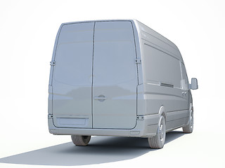 Image showing 3d White Delivery Van Icon