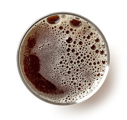 Image showing glass of dark beer