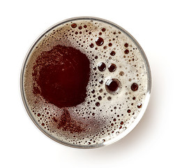 Image showing glass of dark beer