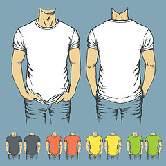 Image showing Vector set of t-shirts templates
