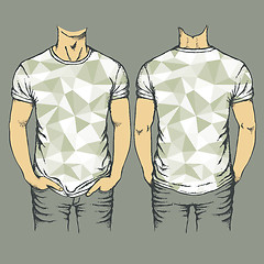 Image showing Vector gray t-shirts templates